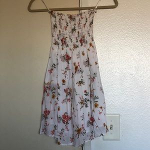 Strapless floral dress